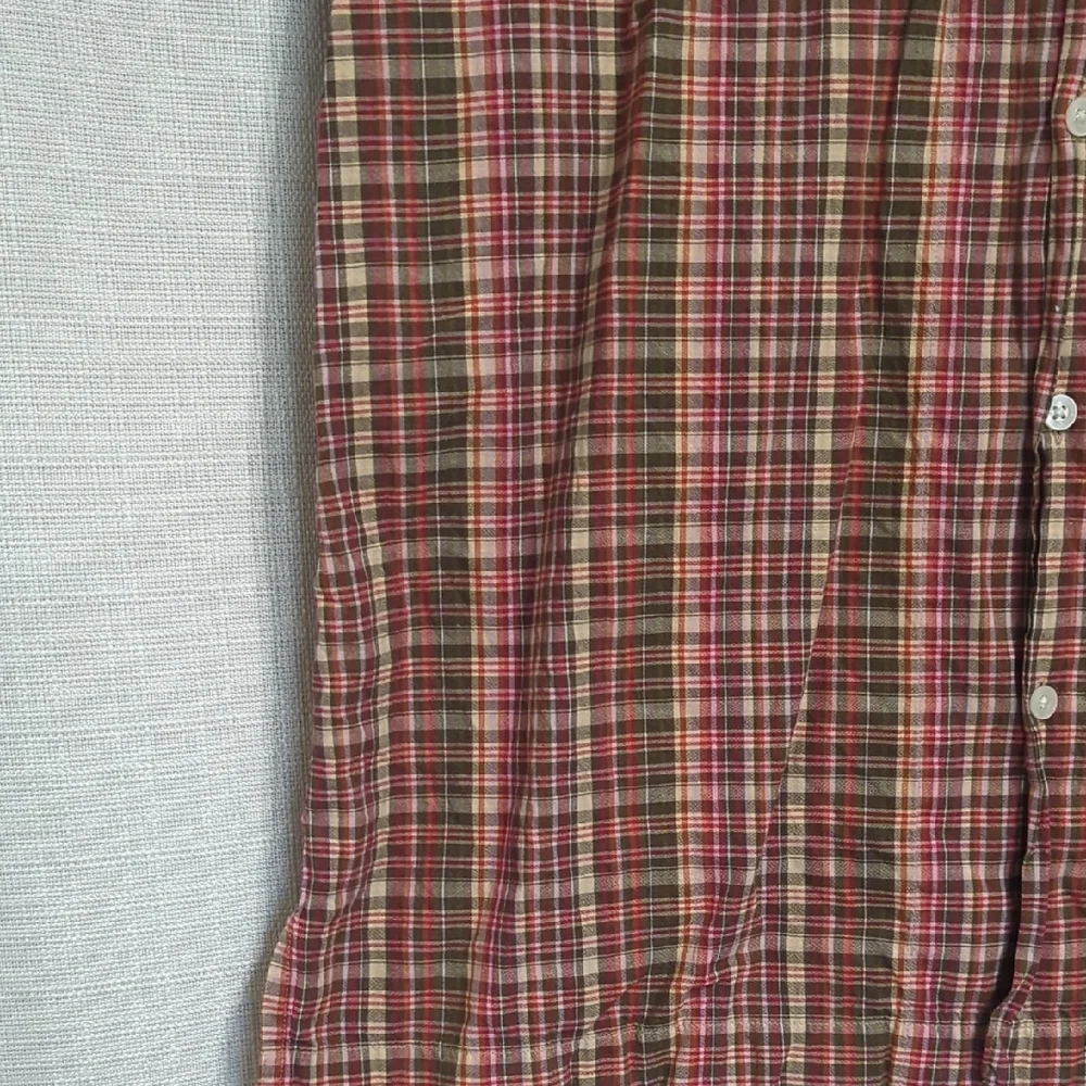 Ralph Lauren Jeans Co Button Shirt Men's Medium Brown Red Casual 100% Cotton - Picture 5 of 9